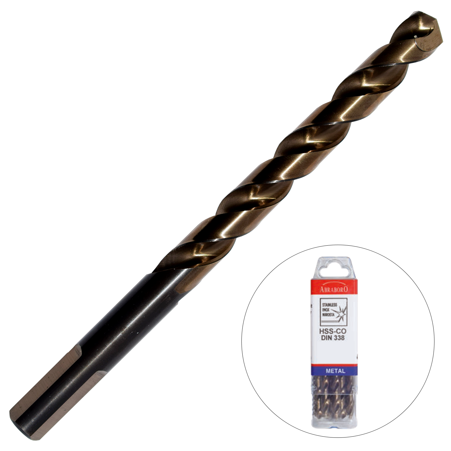 Abraboro 5.5 x 93 / 57 mm HSS-Co multi fémfúró háromszög szárral, 10 db/csomag termék fő termékképe