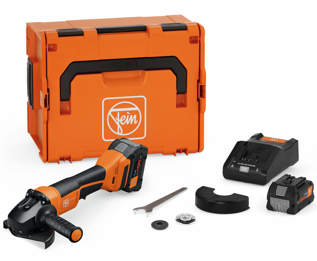 Fein CCG 18-125-12 PD AS akkus sarokcsiszoló (2 x 8.0 Ah Li-ion akkuval, L-BOXX-ban) termék fő termékképe