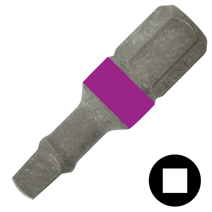 KENNEDY No.1 négyszög csavarhúzó bit 1/4" hatszög illesztéssel, 25 mm termék fő termékképe