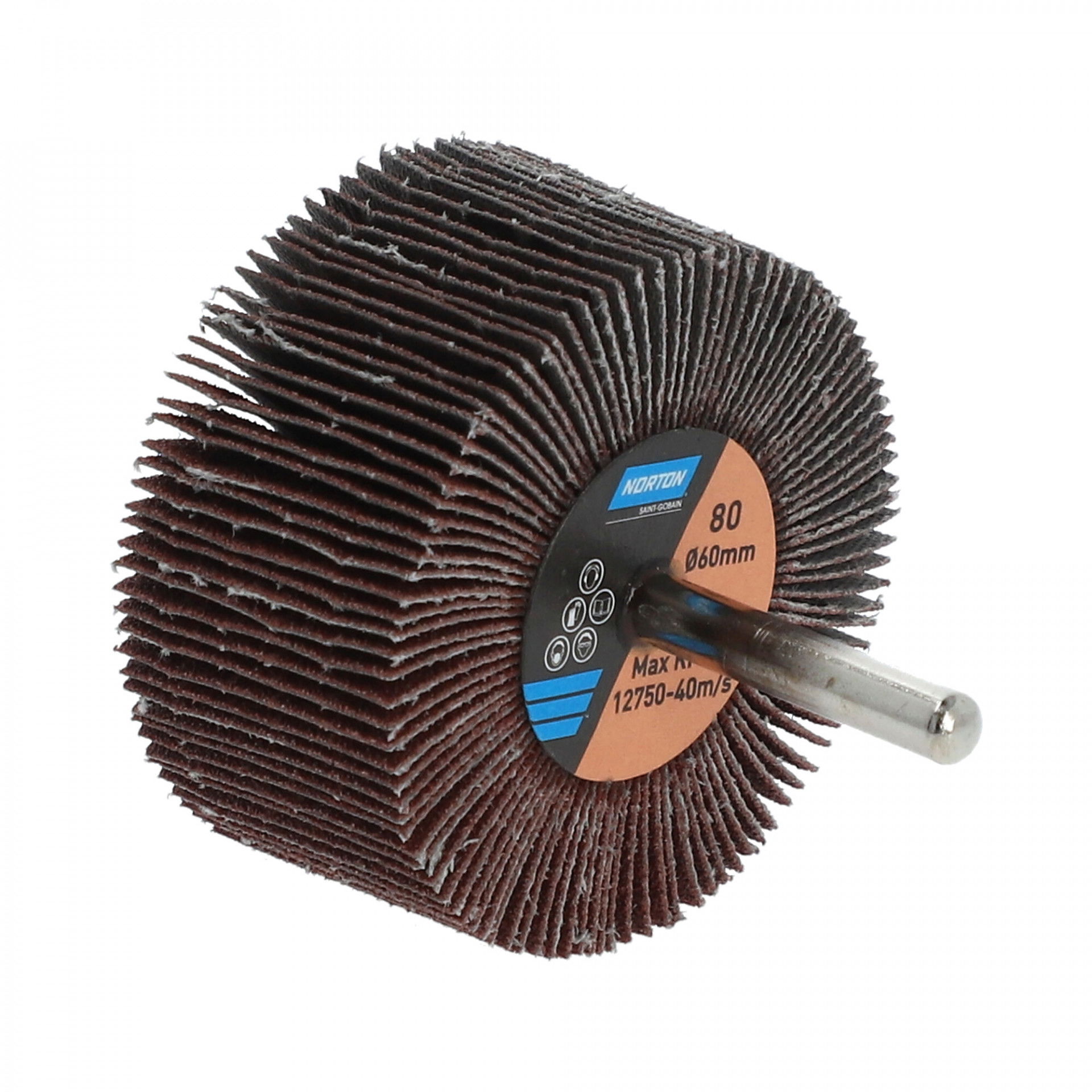 Norton Metal R207Plus barázdált csapos lamellás csiszolókorong Ø60x30x6mm P80, 10 db/csomag termék fő termékképe