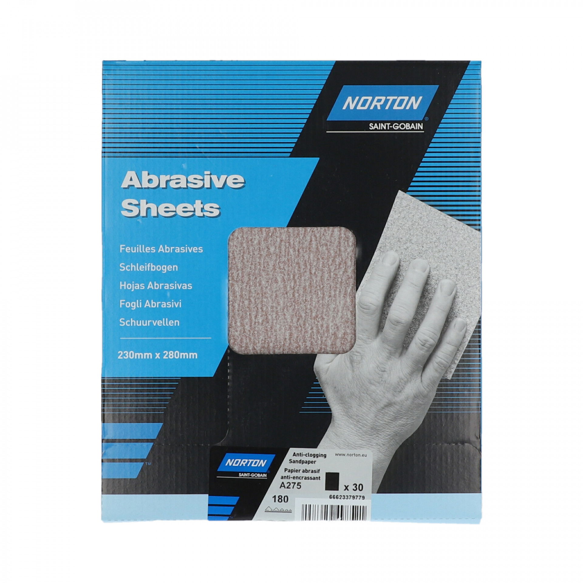 Norton Clipper A275 No-fil® csiszolópapír 230x280mm P180, 30 db/csomag termék fő termékképe