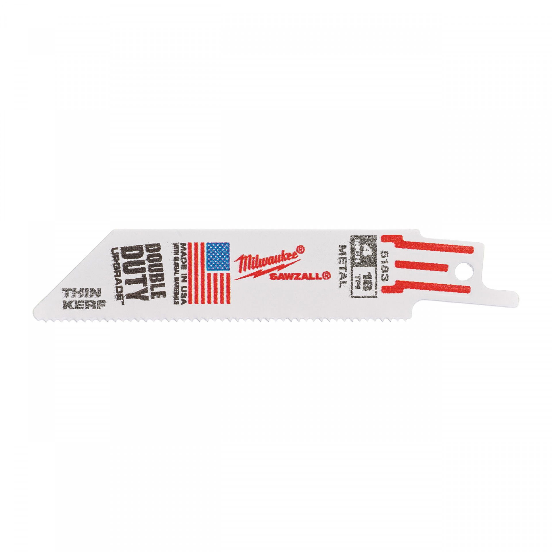 Milwaukee THIN KERF szablyafűrészlap fémhez, Bi-Met, Co, 100 mm, 18 TPi, 5 db/csomag termék fő termékképe