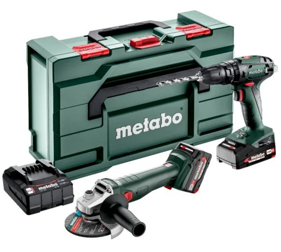 METABO COMBO SET 2.4.4 18 V akkumulátoros gépcsomag (1 x 2.0 Ah és 1 x 4.0 Ah Li-Power akkuval, metaBOX kofferben) termék fő termékképe