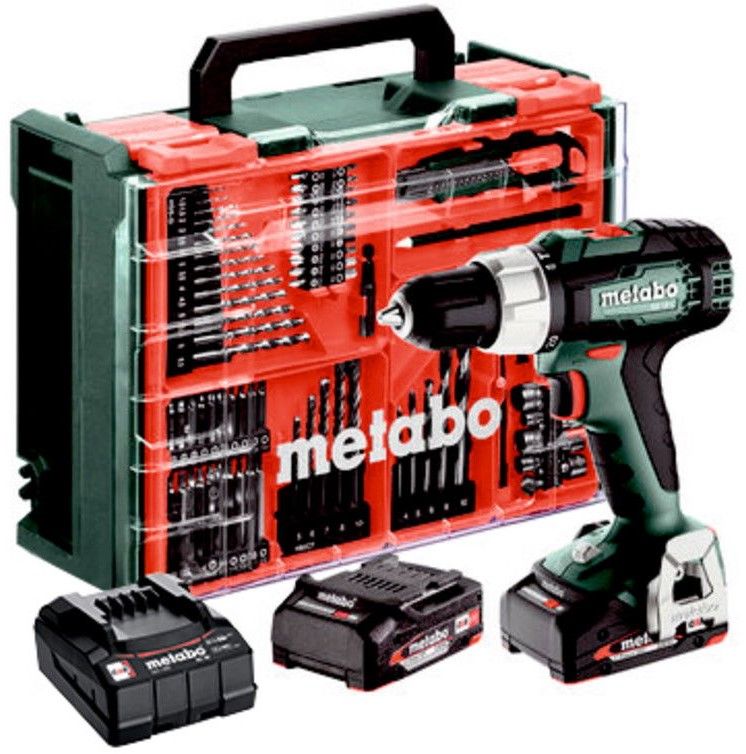 METABO SB 18 L SET akkumulátoros ütvefúró-csavarozó (2 x 2.0 Ah Li-Power akkuval, műanyag hordtáskában) + mobil műhely termék fő termékképe