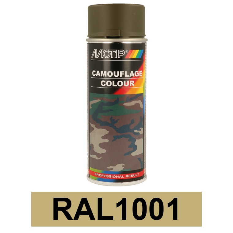 Motip CAMOUFLAGE álcázó festék spray, matt, RAL1001 bézs, 400 ml termék fő termékképe