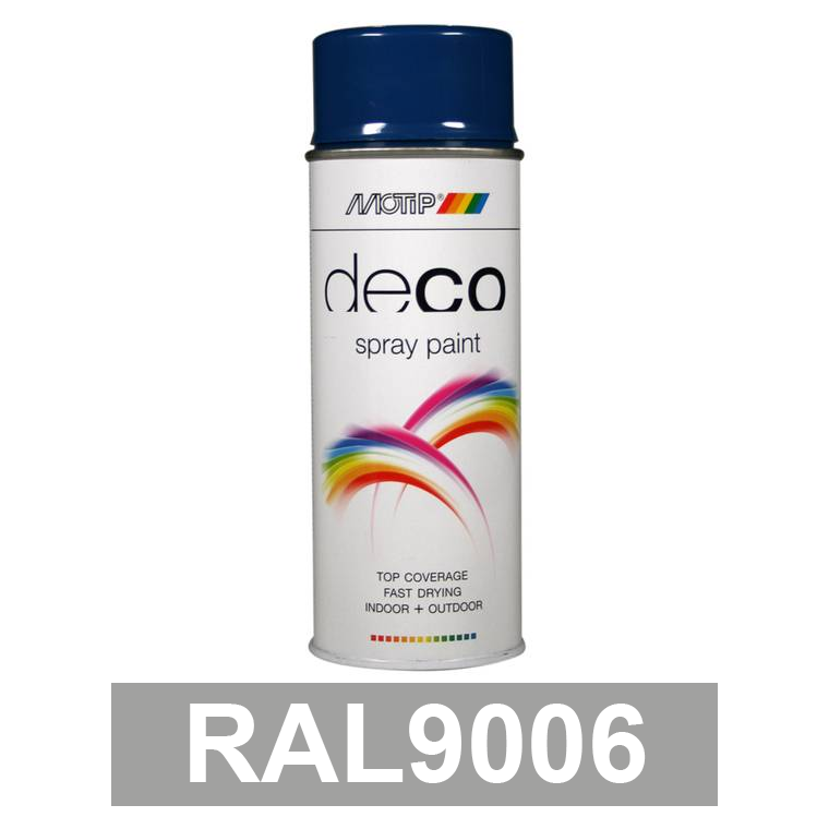 Motip DECO szintetikus festék spray, RAL9006, 400 ml termék fő termékképe