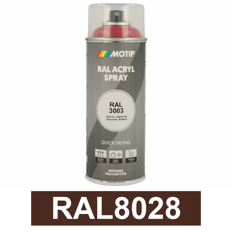 Motip Ipari festék spray, RAL8028, 400 ml termék fő termékképe