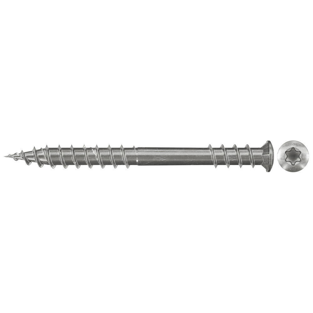 Fischer FPF-ST 5.5 x 50 A2P 200 lapos süllyesztett fejű Ø 7.5 mm, A2 korrózióálló acél részmenetes terasz csavar, TX behajtással, 200 db/csomag termék fő termékképe