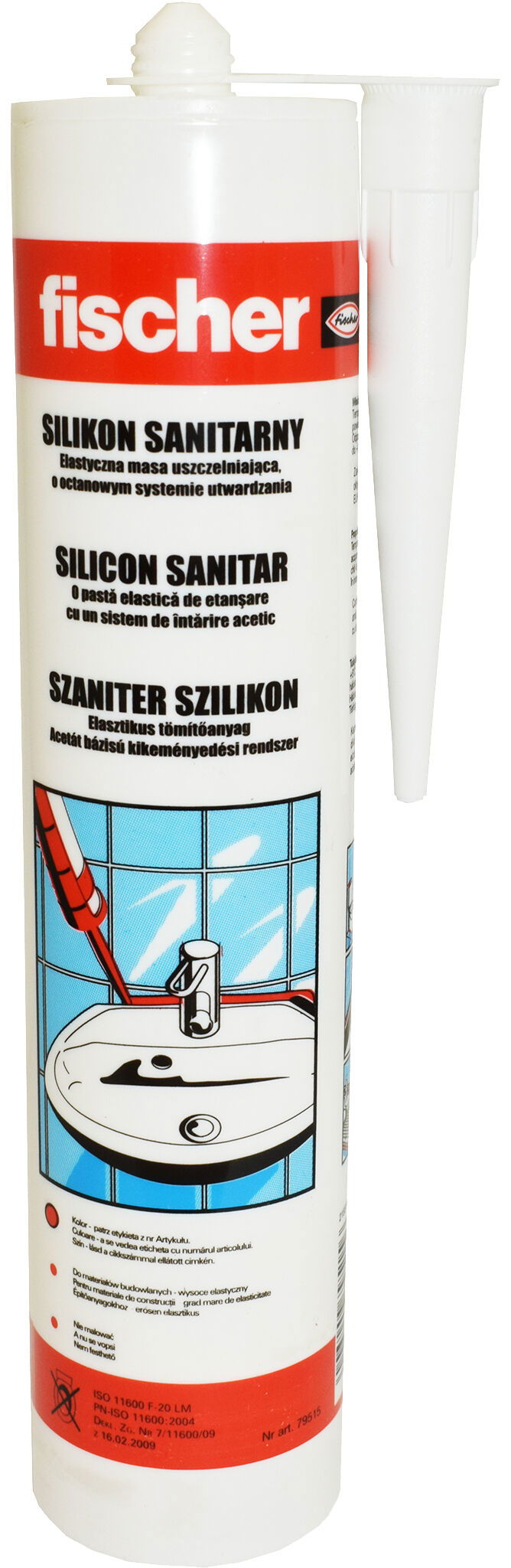 Fischer DSSI W szaniter szilikon (HU/RO), fehér, 280 ml termék fő termékképe