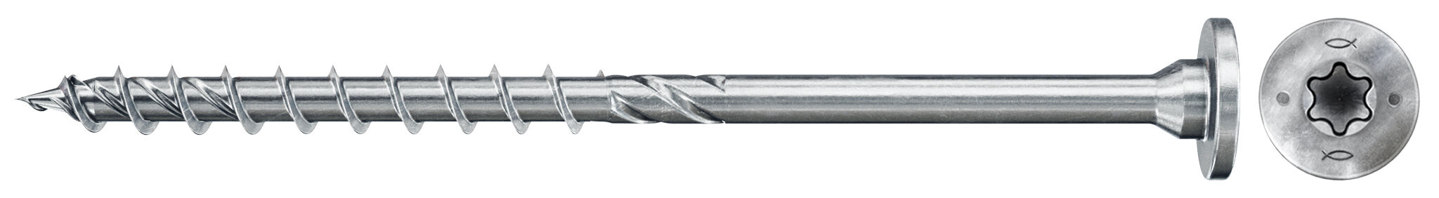 Fischer PowerFast FPF II STP 6.0 x 60 BC 100 lépcsősen süllyesztett fejű, kékre horganyzott részmenetes forgácslapcsavar TX behajtással, 100 db/csomag termék fő termékképe