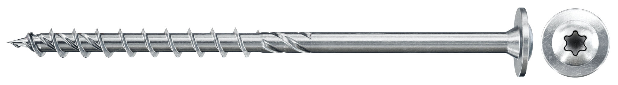 Fischer PowerFast FPF II WTP 6.0 x 260 BC 100 lapos fejű, kékre horganyzott részmenetes forgácslapcsavar TX behajtással, 100 db/csomag termék fő termékképe